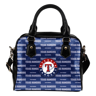 Nice Little Logo Texas Rangers Shoulder Handbags