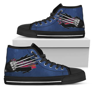 Scratch Of The Wolf Atlanta Braves High Top Shoes