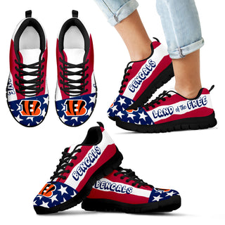 Proud Of American Flag Three Line Cincinnati Bengals Sneakers
