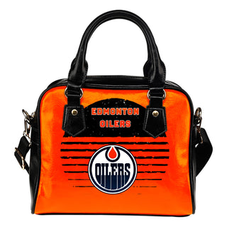 Back Fashion Round Charming Edmonton Oilers Shoulder Handbags