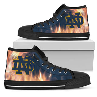 Fighting Like Fire Notre Dame Fighting Irish High Top Shoes