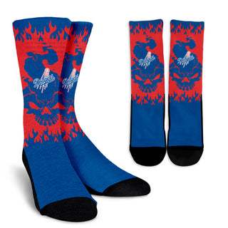 Los Angeles Dodgers Colorful Skull Socks