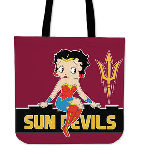Wonder Betty Boop Arizona State Sun Devils Tote Bags