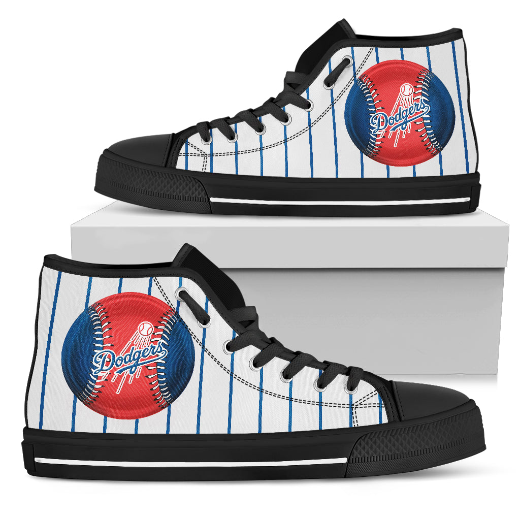Straight Line With Deep Circle Los Angeles Dodgers High Top Shoes