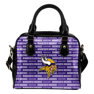 Nice Little Logo Minnesota Vikings Shoulder Handbags