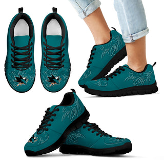 Lovely Floral Print San Jose Sharks Sneakers