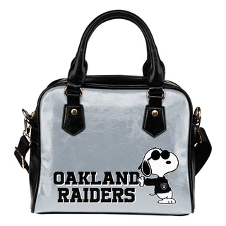 Oakland Raiders Cool Sunglasses Snoopy Shoulder Handbags Women Purse