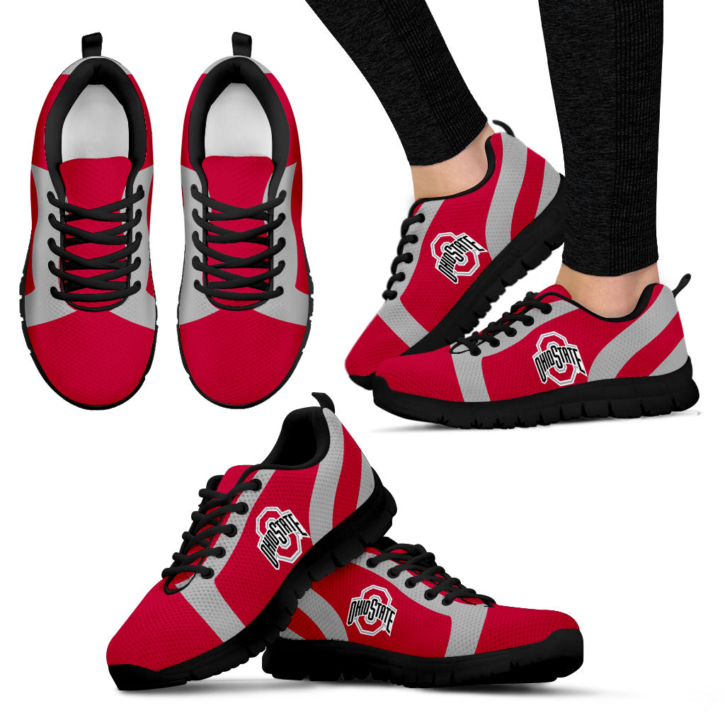 Line Inclined Classy Ohio State Buckeyes Sneakers – Best Funny Store
