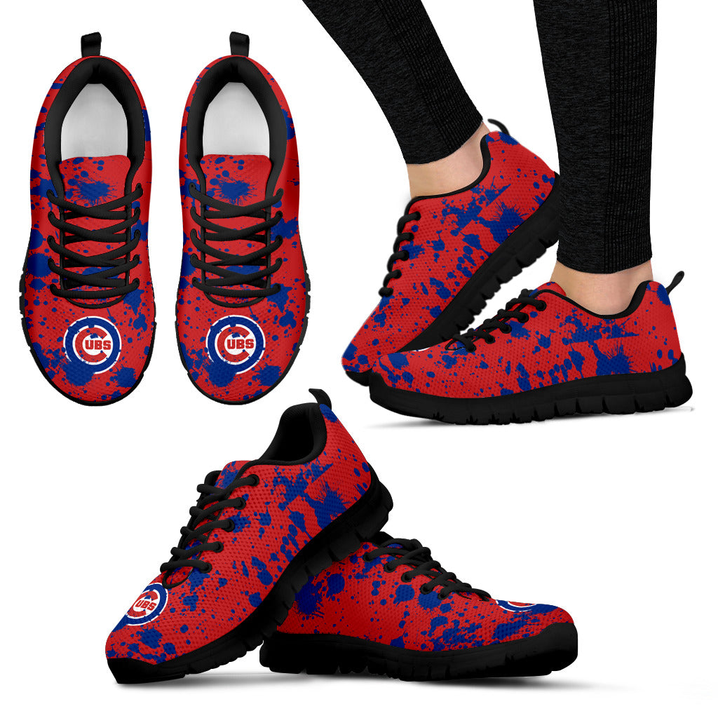 Splatters Watercolor Chicago Cubs Sneakers