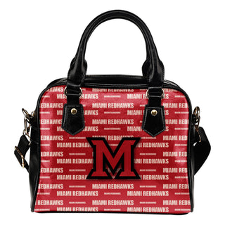 Nice Little Logo Miami RedHawks Shoulder Handbags