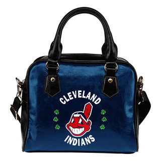 Central Beautiful Logo Circle Lucky Leaf Cleveland Indians Shoulder Handbags