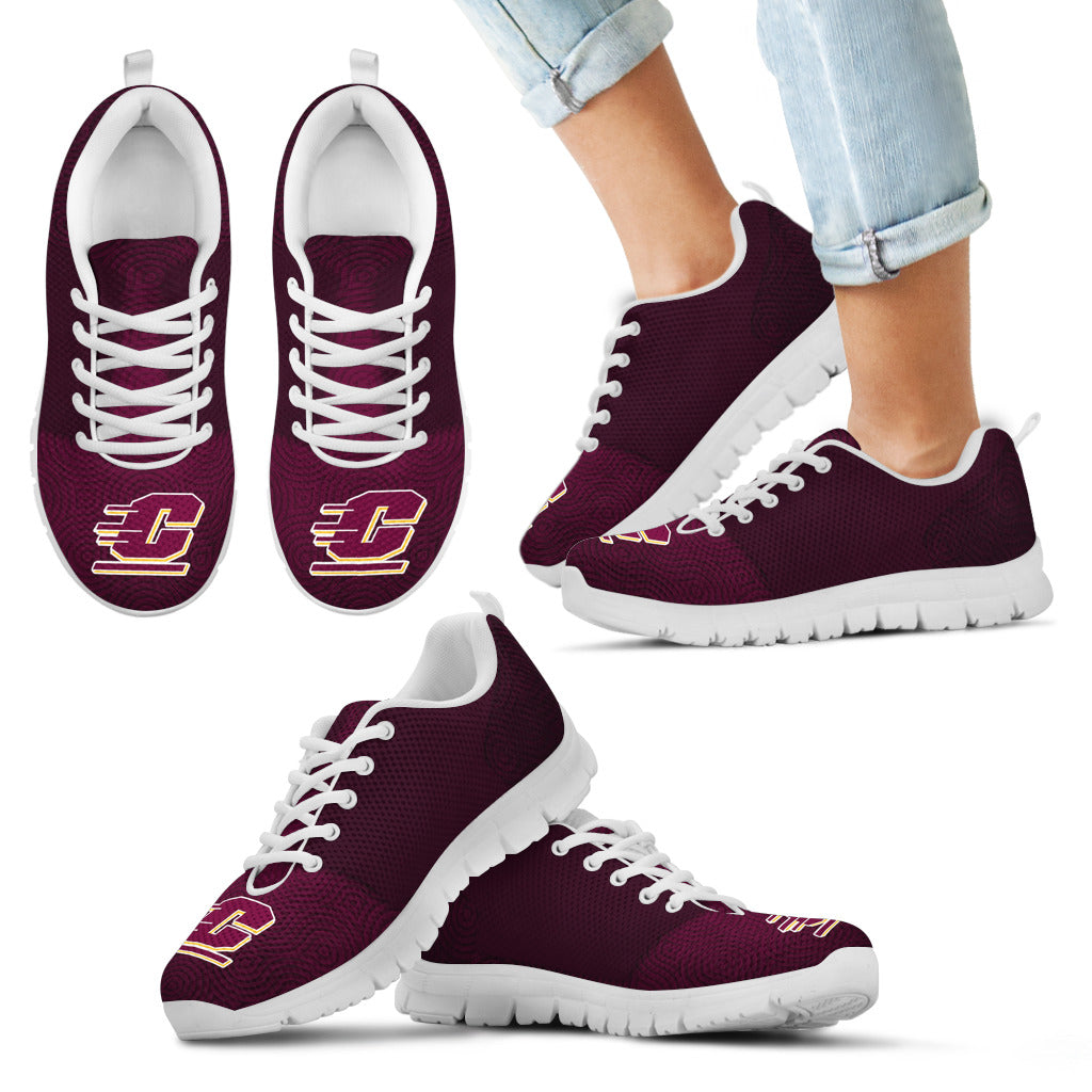 Seamless Line Magical Wave Beautiful Central Michigan Chippewas Sneakers