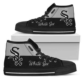 Divided Colours Stunning Logo Chicago White Sox High Top Shoes