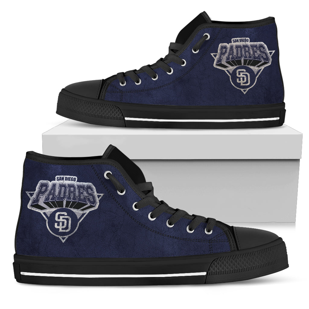 3D Simple Logo San Diego Padres High Top Shoes