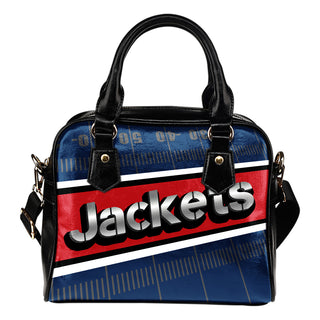 Columbus Blue Jackets Silver Name Colorful Shoulder Handbags