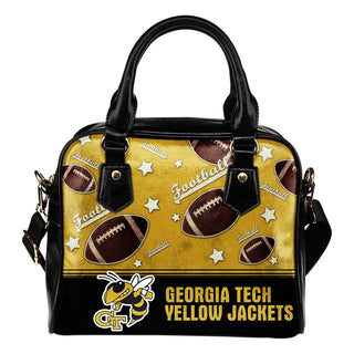 Personalized American Football Awesome Georgia Tech Yellow Jackets Shoulder Handbag