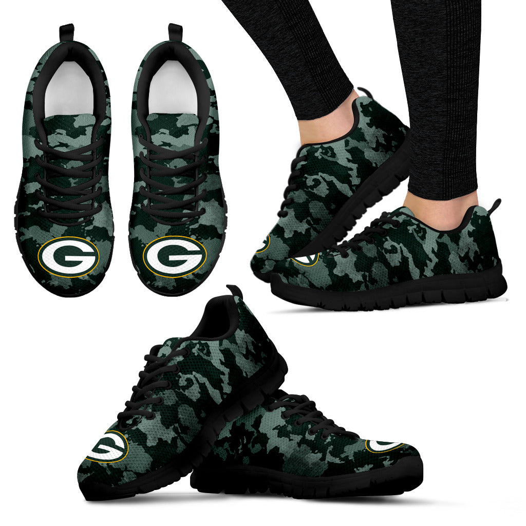 Arches Top Fabulous Camouflage Background Green Bay Packers Sneakers