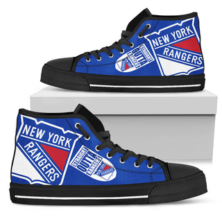 Straight Outta New York Rangers High Top Shoes