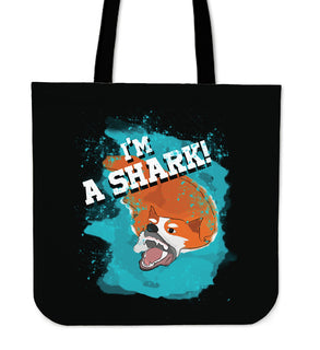 I'm A Corgi Shark Tote Bags Ver 1