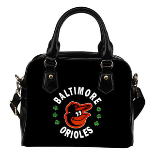 Central Beautiful Logo Circle Lucky Leaf Baltimore Orioles Shoulder Handbags