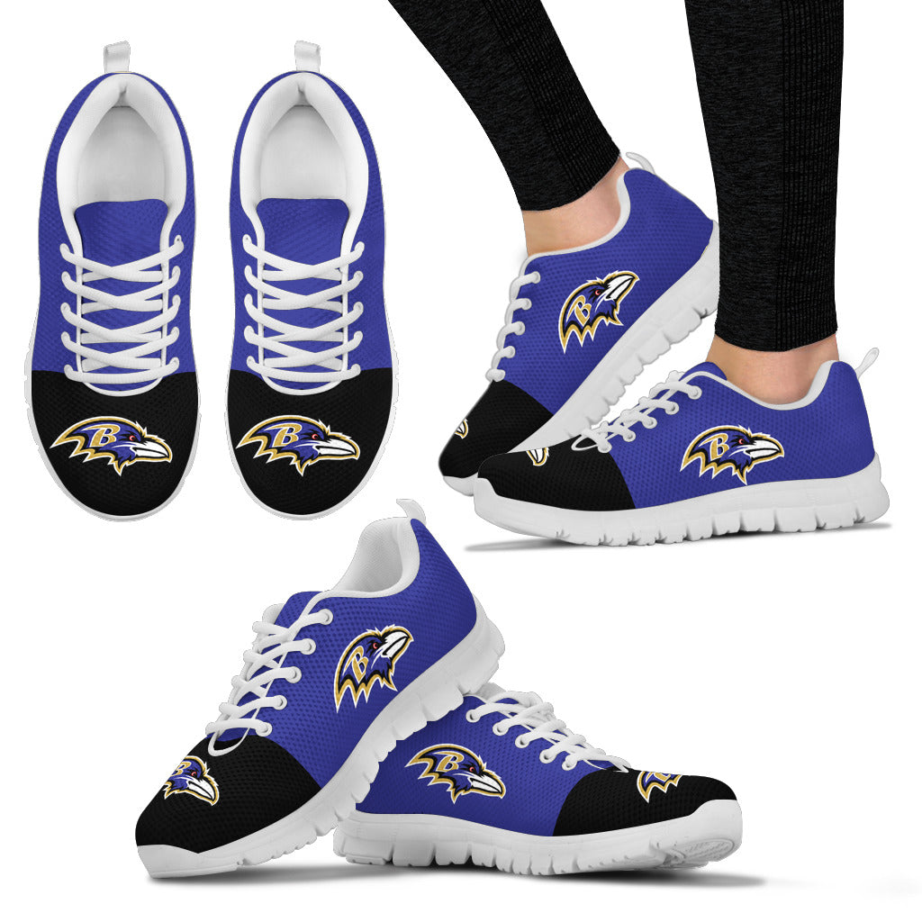 Two Colors Aparted Baltimore Ravens Sneakers