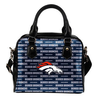 Nice Little Logo Denver Broncos Shoulder Handbags