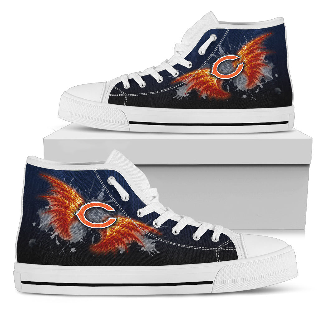 Angel Wings Chicago Bears High Top Shoes