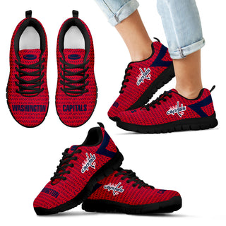 Pattern Logo Slide In Line Washington Capitals Sneakers