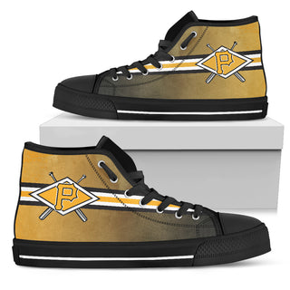 Double Stick Check Pittsburgh Pirates High Top Shoes