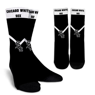 Ideal Fashion Curved Great Logo Chicago White Sox Crew Socks