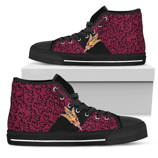 Perfect Cross Color Absolutely Nice Arizona State Sun Devils High Top Shoes