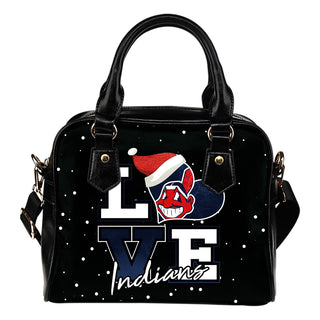Love Word Christmas Sweet Cleveland Indians Shoulder Handbags