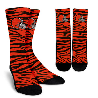 Camo Background Good Superior Charming Cleveland Browns Socks