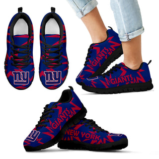 Zig Zag Circle Dizzy Excellent Nice Logo New York Giants Sneakers