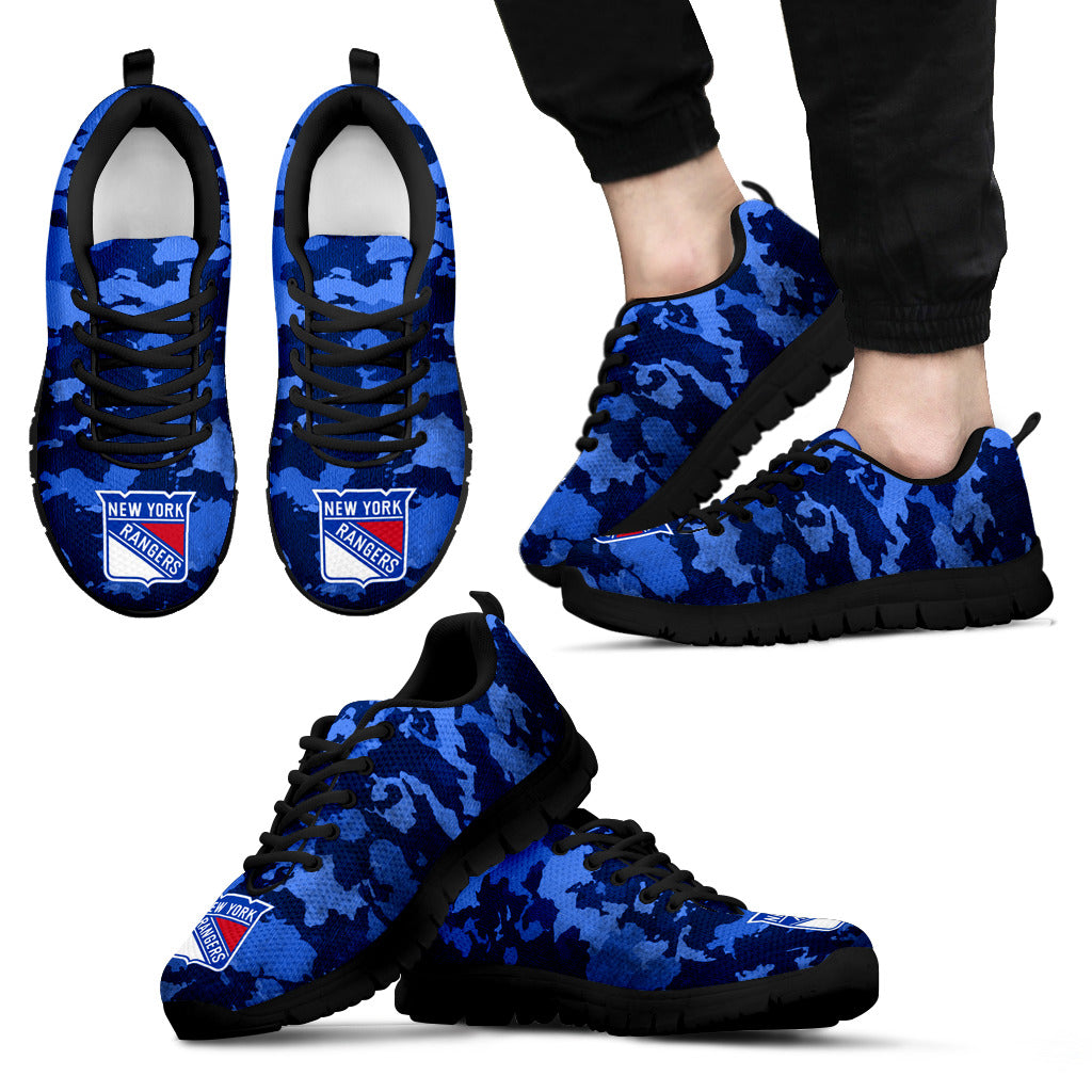 Arches Top Fabulous Camouflage Background New York Rangers Sneakers