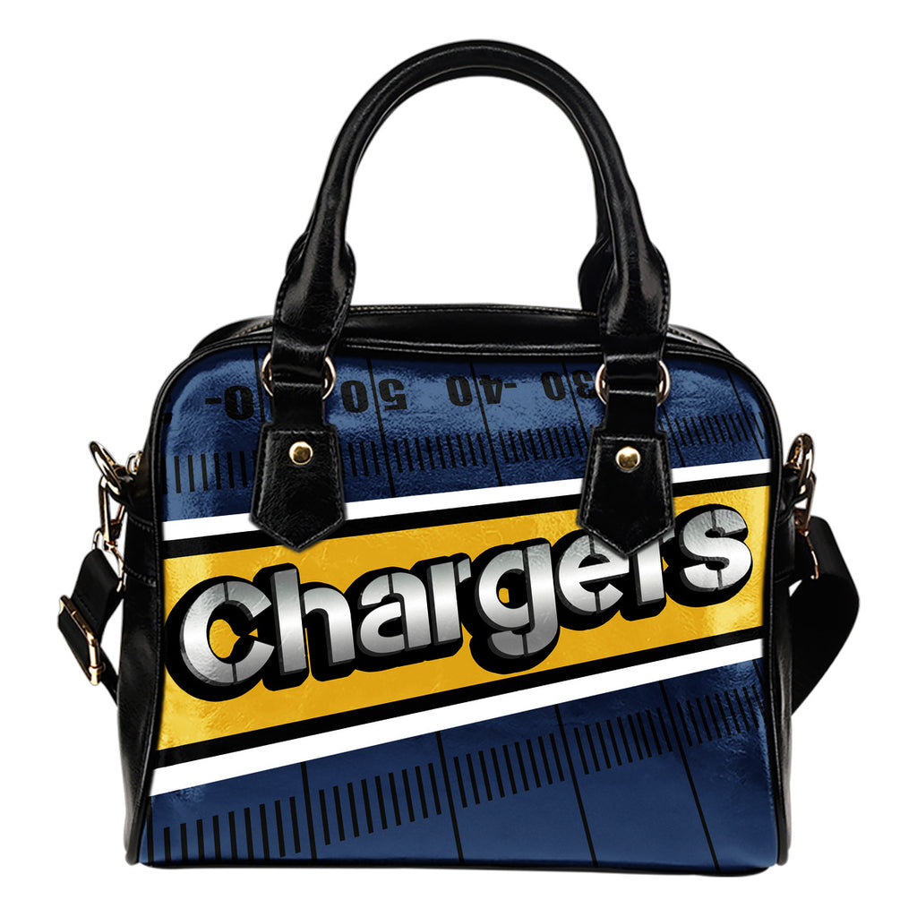 Los Angeles Chargers Silver Name Colorful Shoulder Handbags