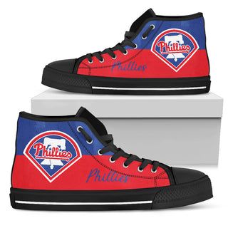 Divided Colours Stunning Logo Philadelphia Phillies High Top Shoes