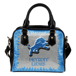 Jagged Saws Mouth Creepy Detroit Lions Shoulder Handbags