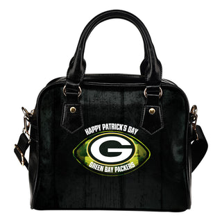 Retro Scene Lovely Shining Patrick's Day Green Bay Packers Shoulder Handbags