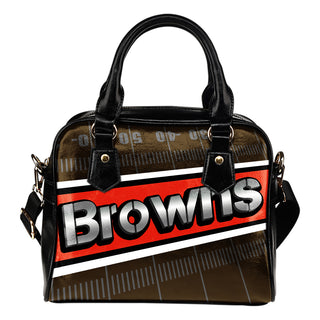 Cleveland Browns Silver Name Colorful Shoulder Handbags