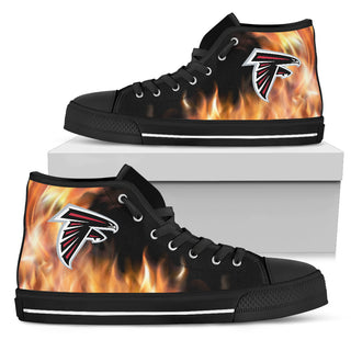 Fighting Like Fire Atlanta Falcons High Top Shoes