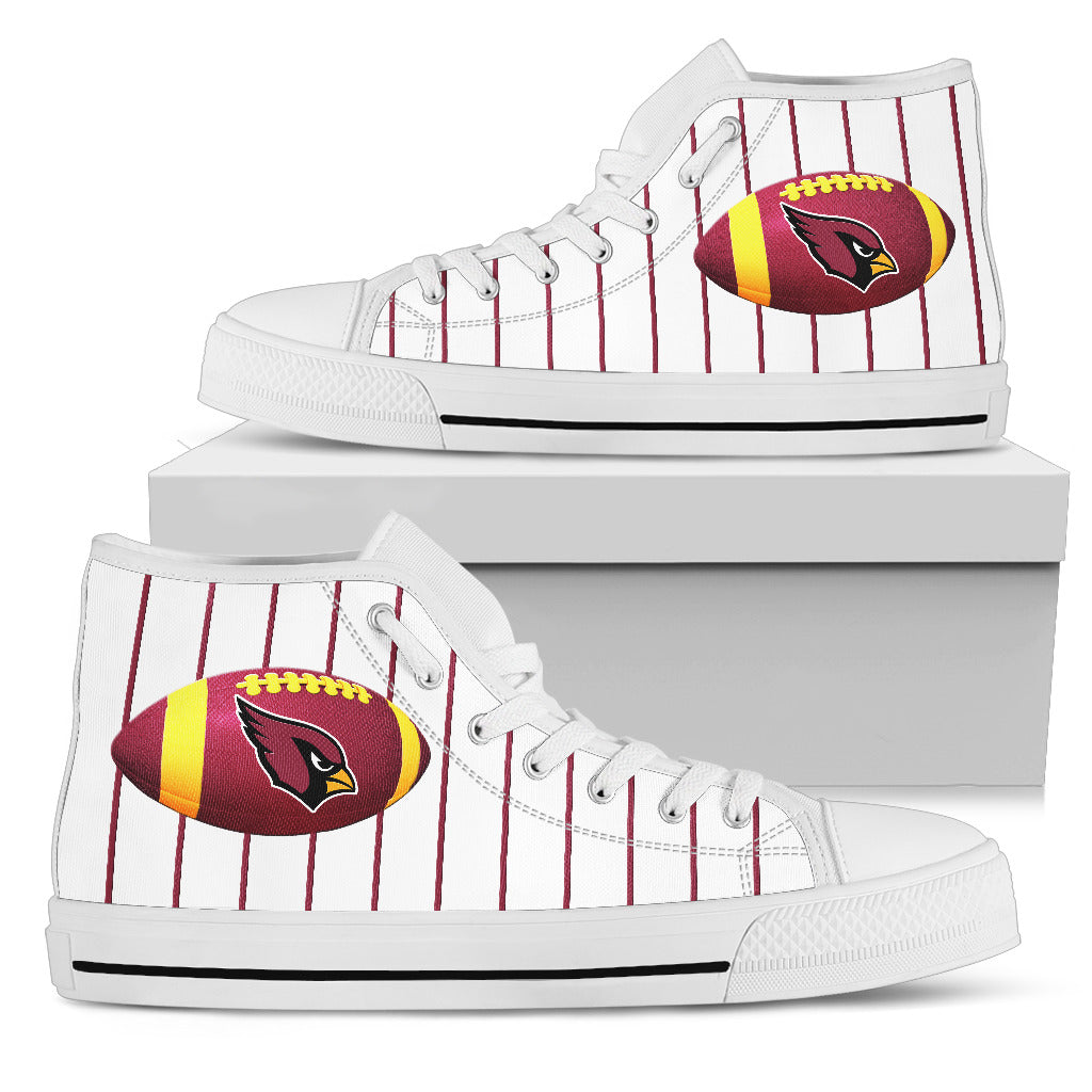 Straight Line With Deep Circle Arizona Cardinals High Top Shoes