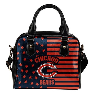 Twinkle Star With Line Chicago Bears Shoulder Handbags