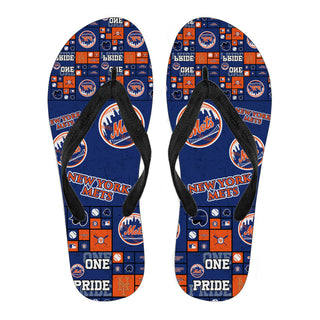 Pride Flag New York Mets Flip Flops