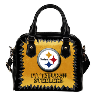 Jagged Saws Mouth Creepy Pittsburgh Steelers Shoulder Handbags