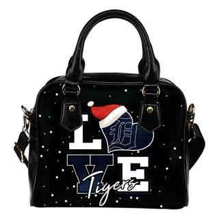 Love Word Christmas Sweet Detroit Tigers Shoulder Handbags