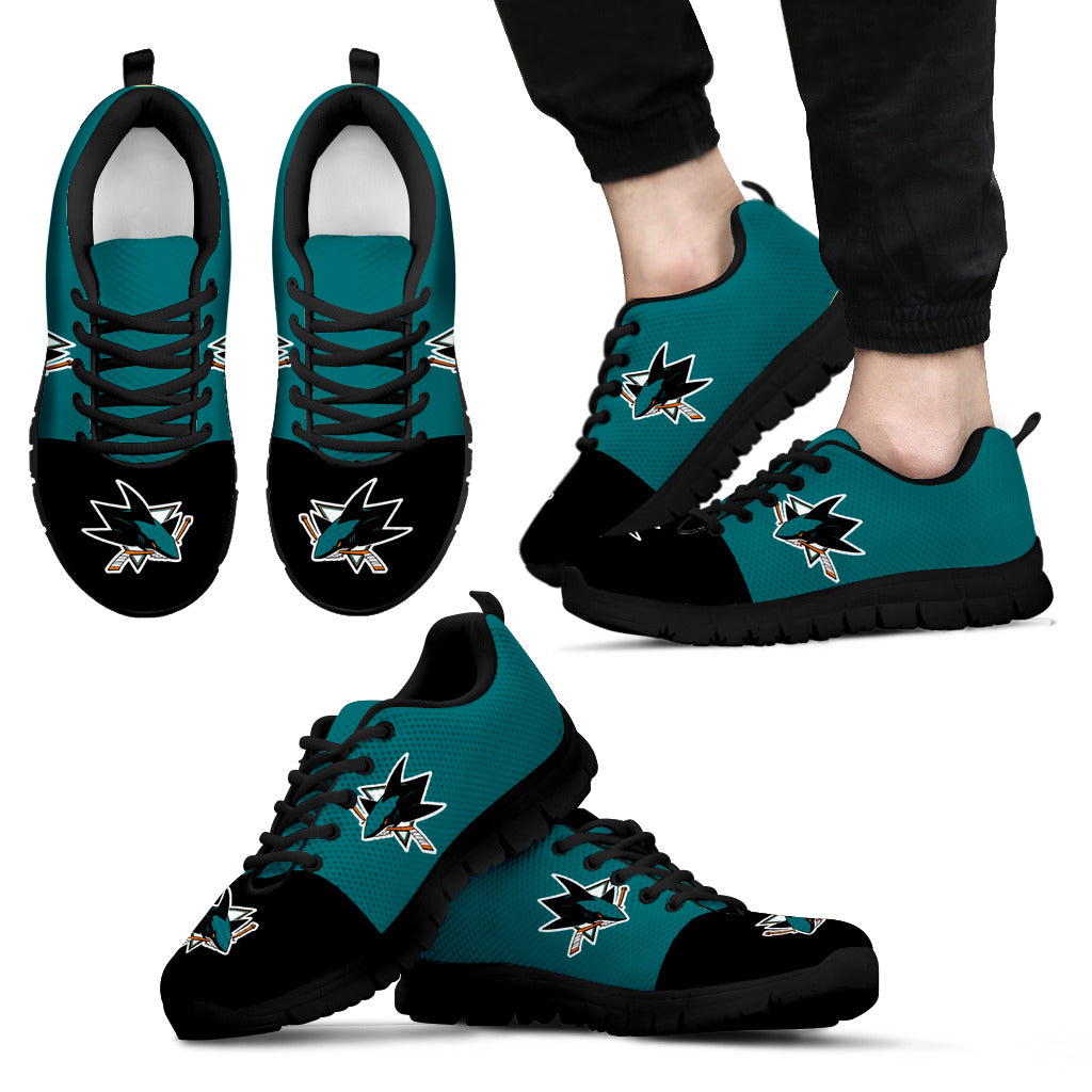 Two Colors Aparted San Jose Sharks Sneakers