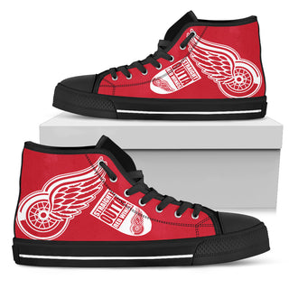 Straight Outta Detroit Red Wings High Top Shoes