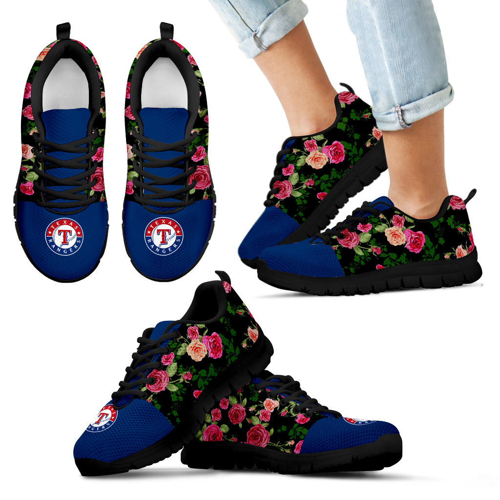 Vintage Floral Texas Rangers Sneakers