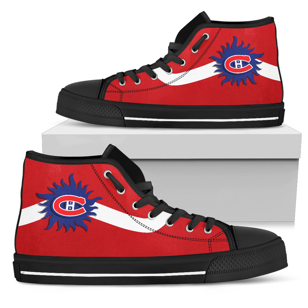 Simple Van Sun Flame Montreal Canadiens  High Top Shoes